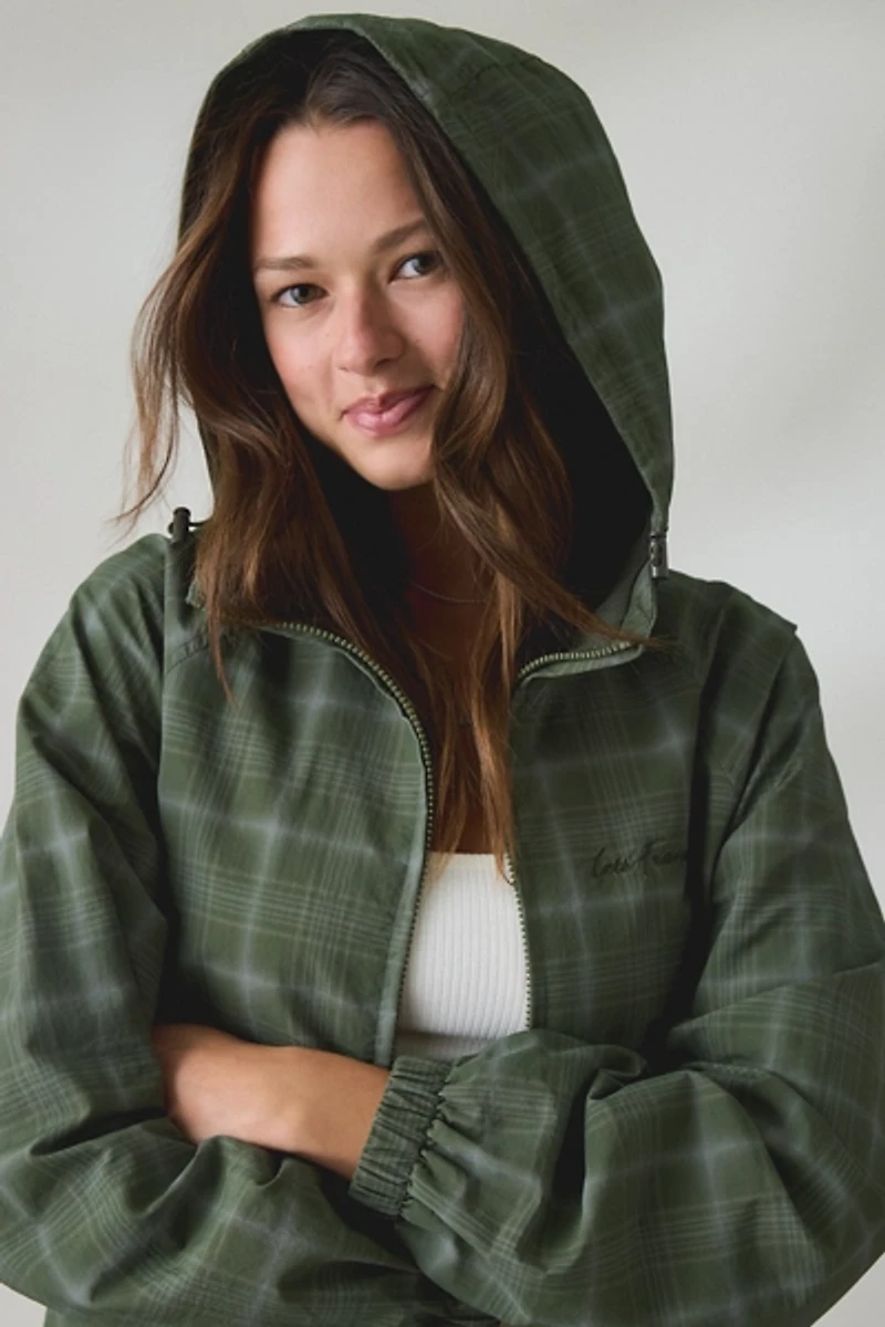 iets frans… Carter Check Full-Zip Waterproof Windbreaker Jacket