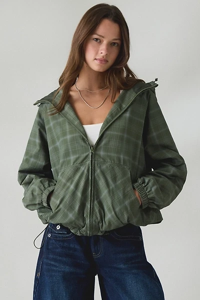 iets frans… Carter Check Full-Zip Waterproof Windbreaker Jacket