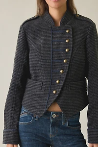 UO Beverly Wool Blend Asymmetric Band Jacket