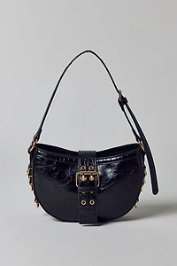 BDG Mira Belted Faux Leather Crescent Bag
