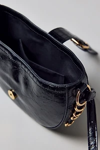 BDG Mira Belted Faux Leather Crescent Bag
