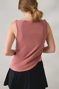 Out From Under Stormy Asymmetric Twisted Boatneck Tank Top