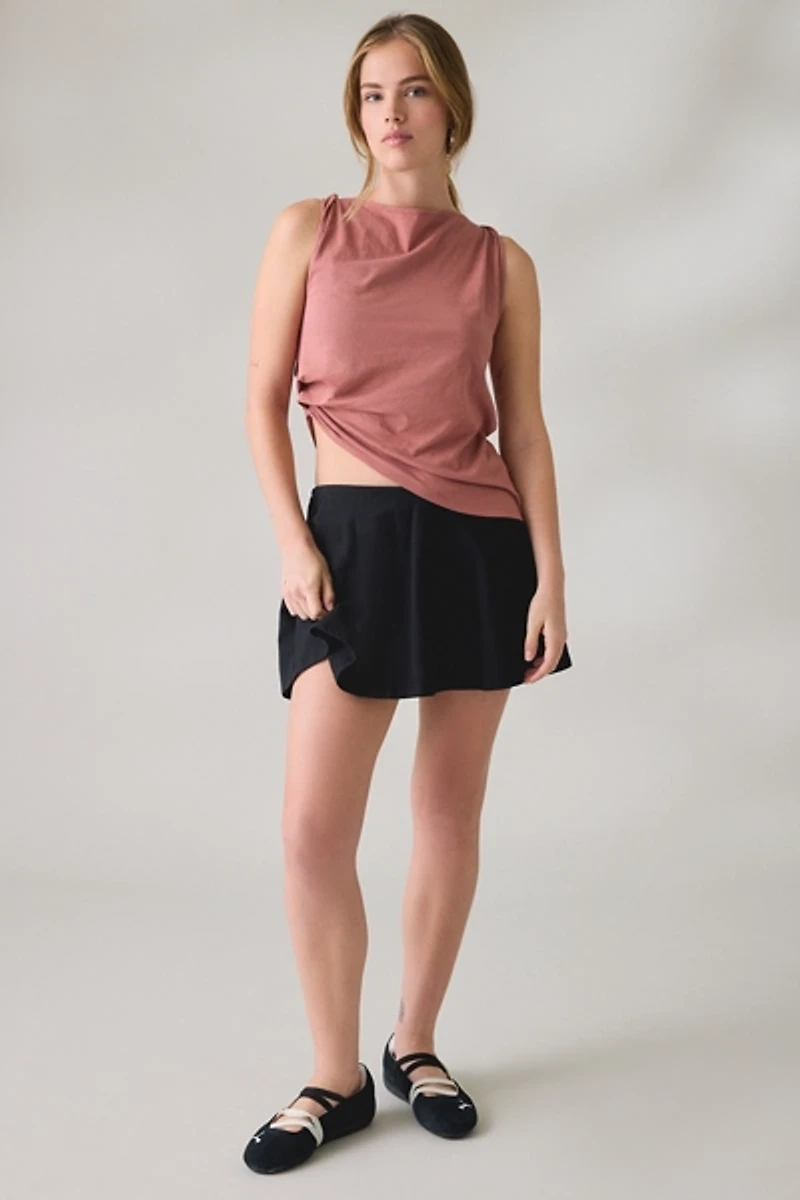 Out From Under Stormy Asymmetric Twisted Boatneck Tank Top