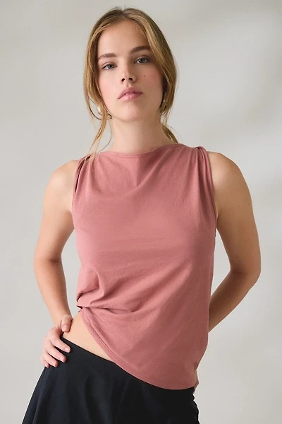 Out From Under Stormy Asymmetric Twisted Boatneck Tank Top