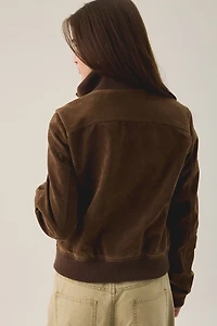 BDG Romy Faux Suede Bomber Jacket