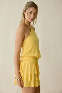 UO South Beach Siren Slinky Rara Halter Neck Mini Dress