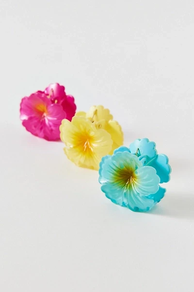 Mini Hibiscus Flower Claw Clip Set