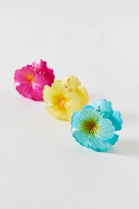Mini Hibiscus Flower Claw Clip Set