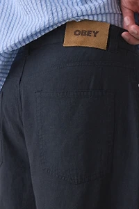 OBEY Devin Baggy Linen Shorts