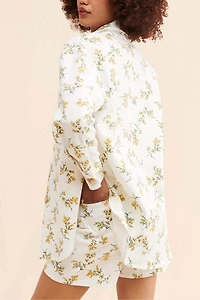 English Factory Floral Printed Shirt Jacket