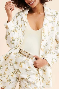 English Factory Floral Printed Shirt Jacket