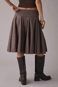 UO Olga Bustled Godet Midi Skirt