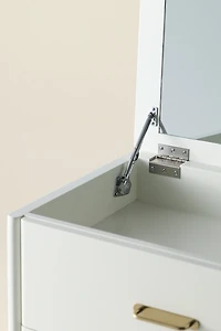 Doe Tall 4-Drawer Flip-Top Mirror Dresser