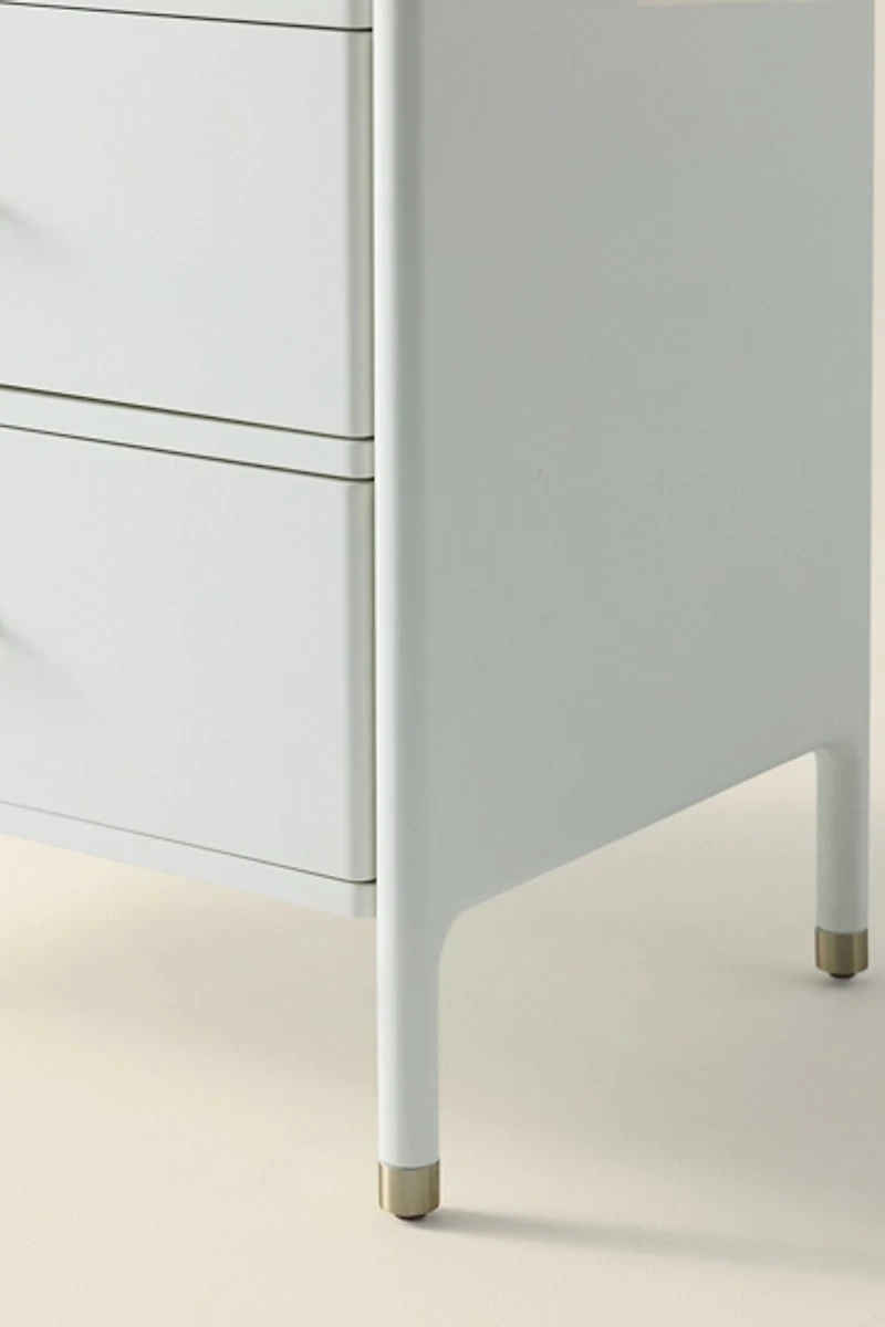 Doe Tall 4-Drawer Flip-Top Mirror Dresser