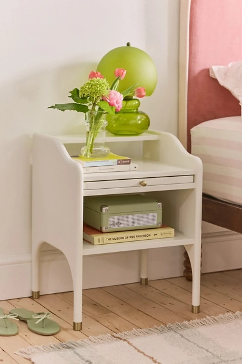 Doe Pull-Out Tray Storage Nightstand
