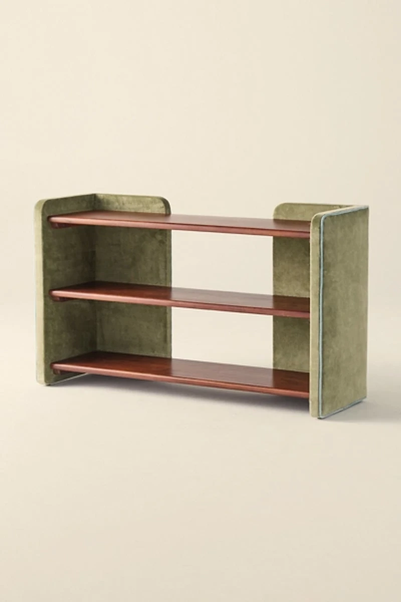 Jane Velvet Upholstered Media Storage Console