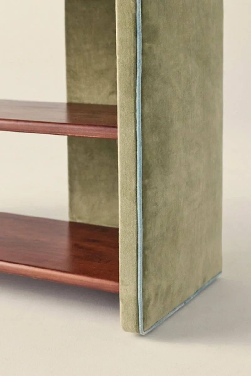 Jane Velvet Upholstered Media Storage Console