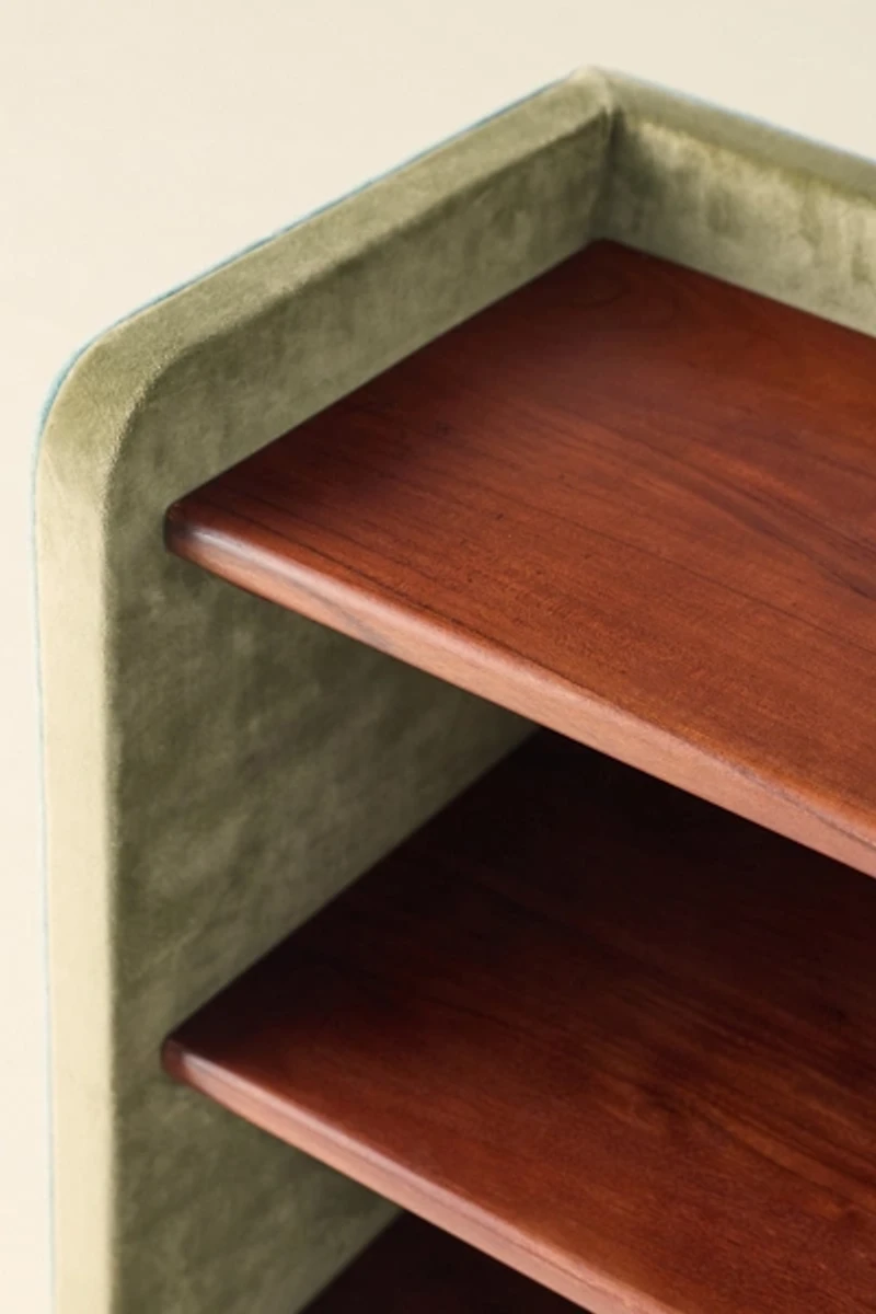 Jane Velvet Upholstered Media Storage Console
