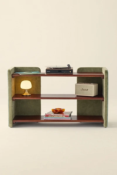 Jane Velvet Upholstered Media Storage Console