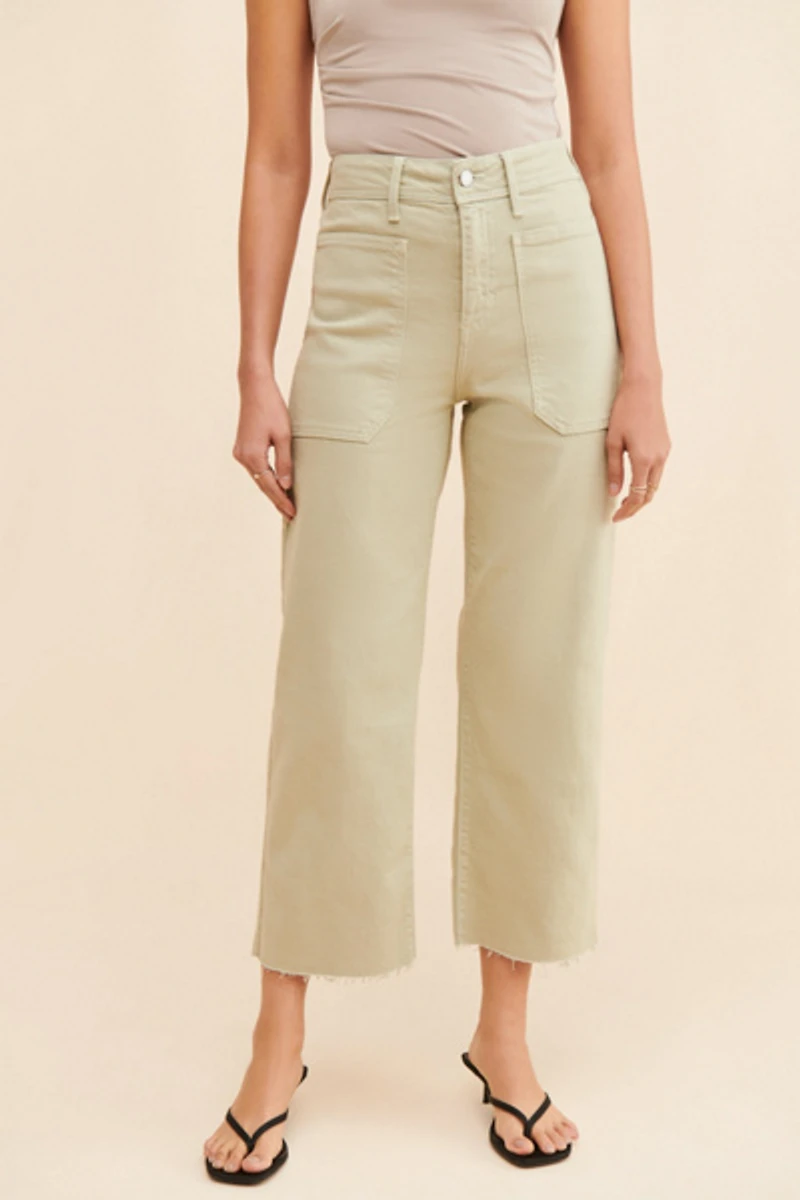 JUST BLACK DENIM High Rise Utility Wide Leg Jean