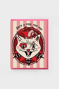 Boss Dotty Cat Jester Love Card