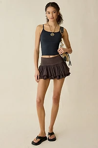 Kimchi Blue Robin Foldover Tiered Ruffle Mini Skort