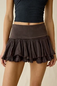 Kimchi Blue Robin Foldover Tiered Ruffle Mini Skort