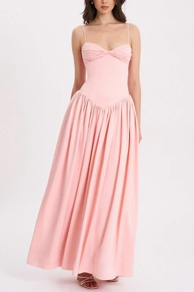 Miss Circle Najwa Ruched Breast Drop Waist Maxi Dress