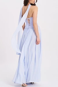 Miss Circle Qianna Corset High Slit Chiffon Dress