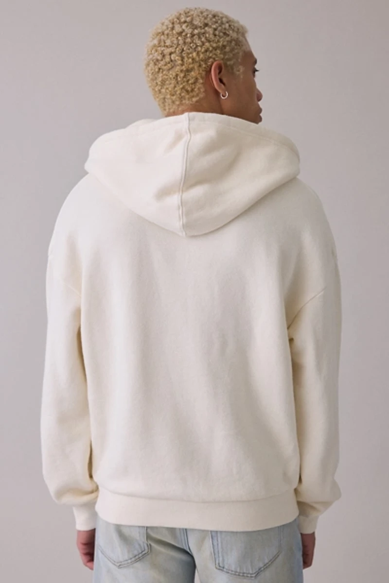 Standard Cloth Graphic Print Notch Neck Hoodie Sweatshirt
