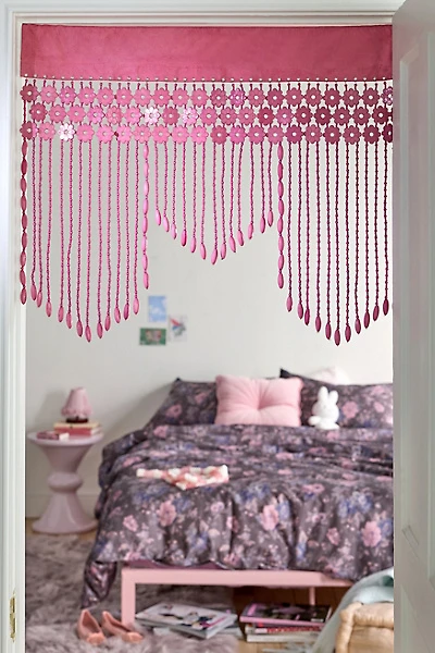 Daisy Beaded Window Valance