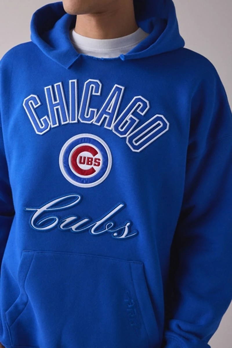 Pro Standard UO Exclusive MLB Team Logo Notched Collar Hoodie Sweatshirt