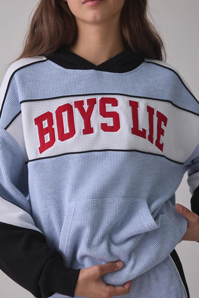 Boys Lie Racer Good Sport Thermal Hoodie Sweatshirt