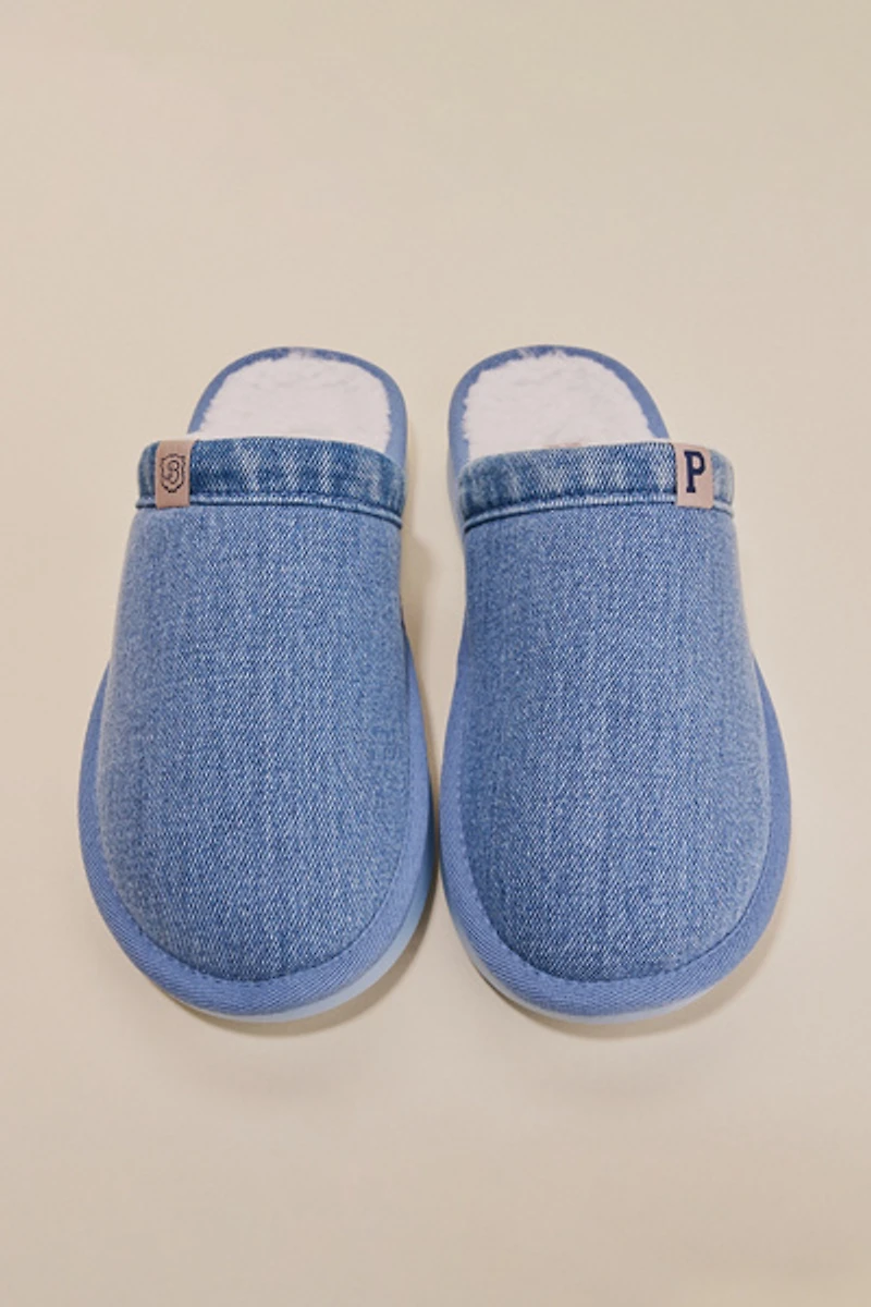 Parke & Brunch Women's Essential Vintage Denim Slippers