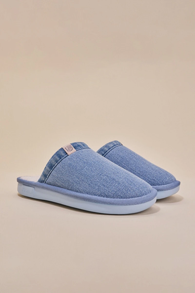 Parke & Brunch Women's Essential Vintage Denim Slippers