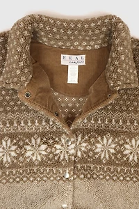 Vintage Snap Button Fleece Jacket