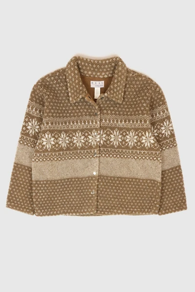 Vintage Snap Button Fleece Jacket