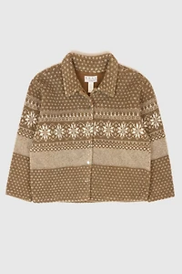 Vintage Snap Button Fleece Jacket