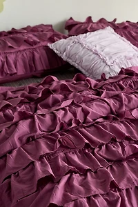 Waterfall Ruffle Cotton Voile Duvet Cover