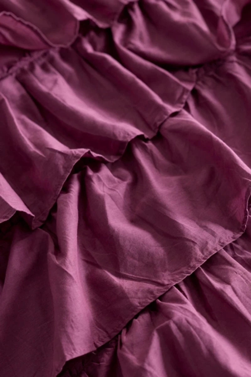 Waterfall Ruffle Cotton Voile Duvet Cover