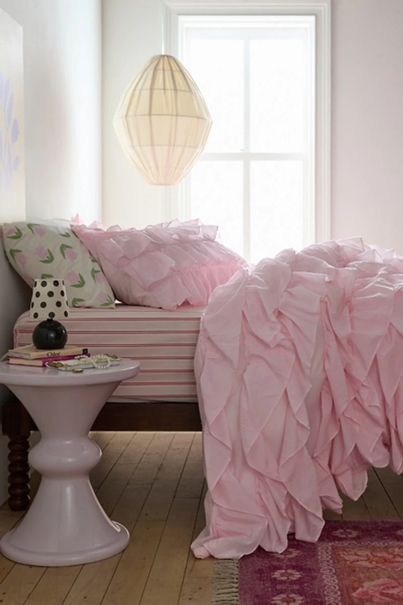 Waterfall Ruffle Cotton Voile Duvet Cover