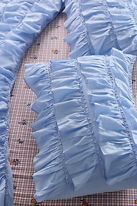 Waterfall Ruffle Cotton Voile Sham Set