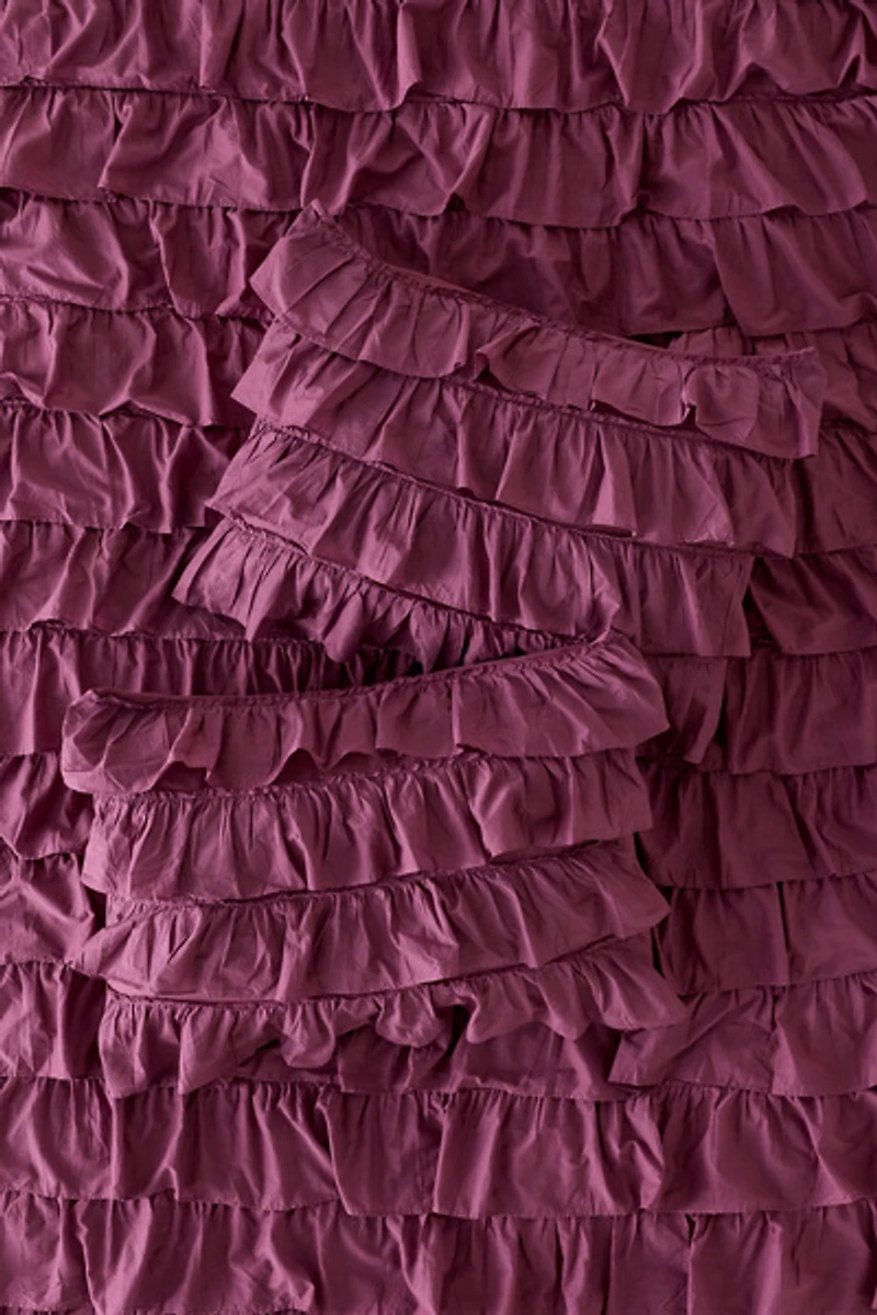 Waterfall Ruffle Cotton Voile Sham Set