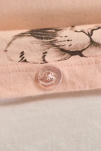 Cat Lady Printed Reversible Soft Tee Jersey Duvet Cover