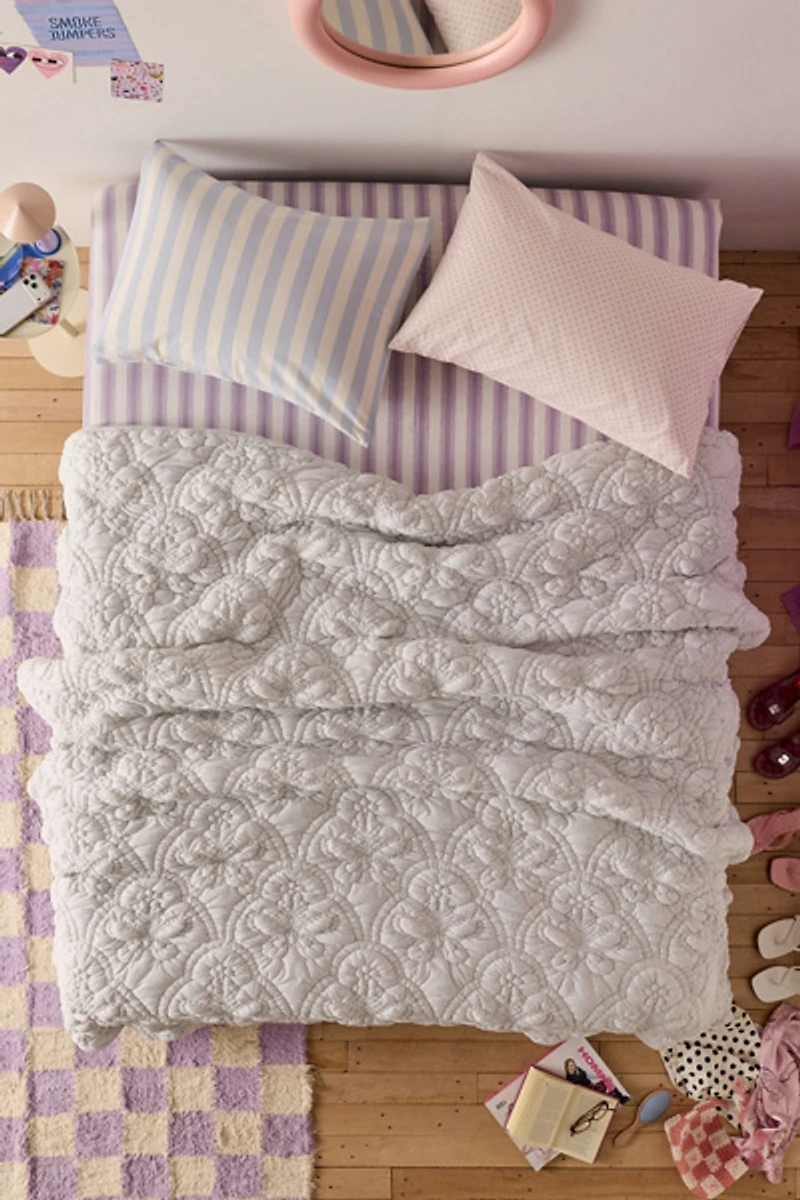Nessa Butterfly Stitched Soft Tee Jersey Quilt