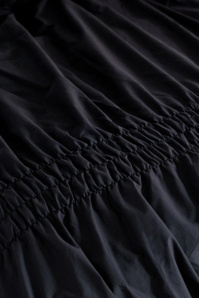 Prairie Cinched Cotton Percale Duvet Cover