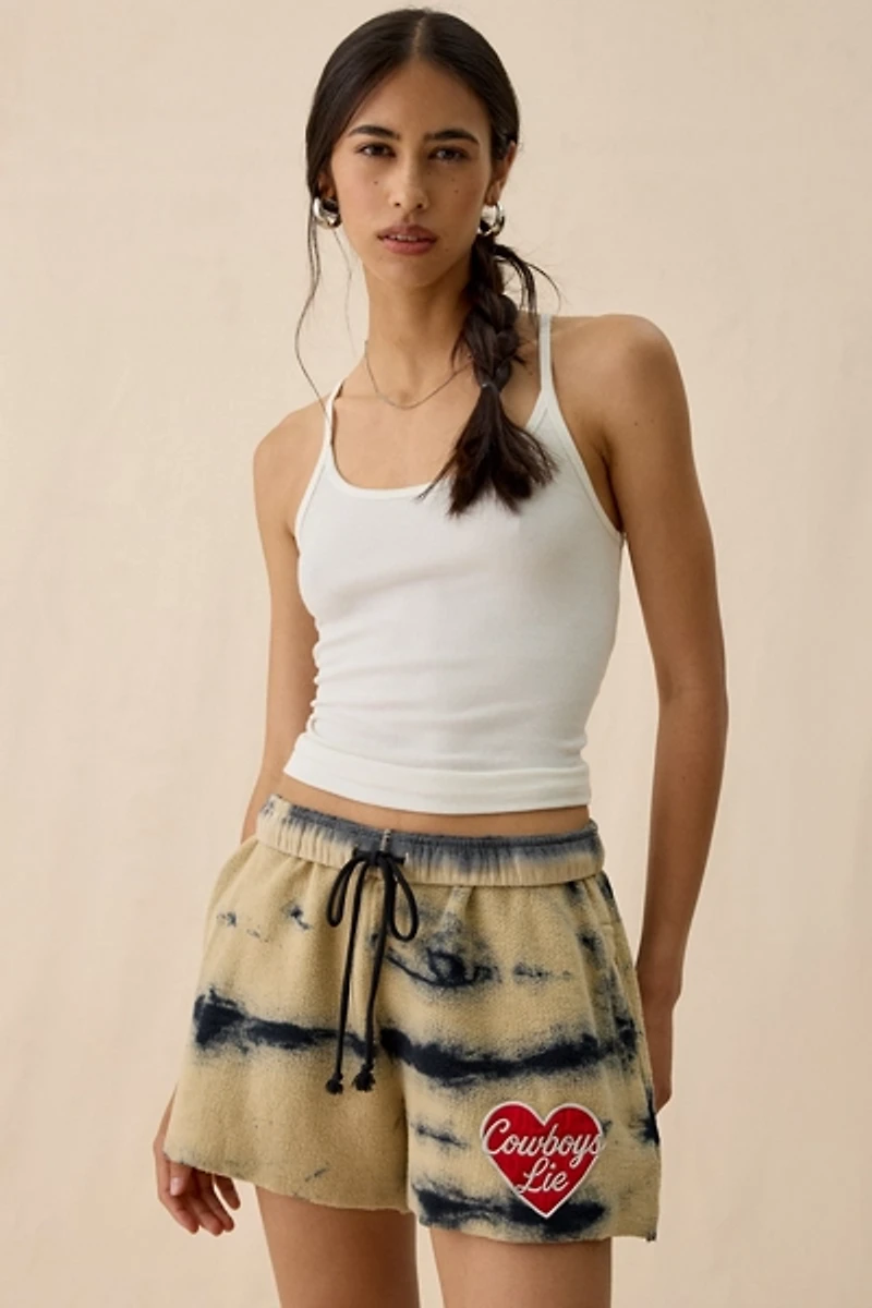 Boys Lie Cowboys Tie-Dye Brushed Sweat Shorts