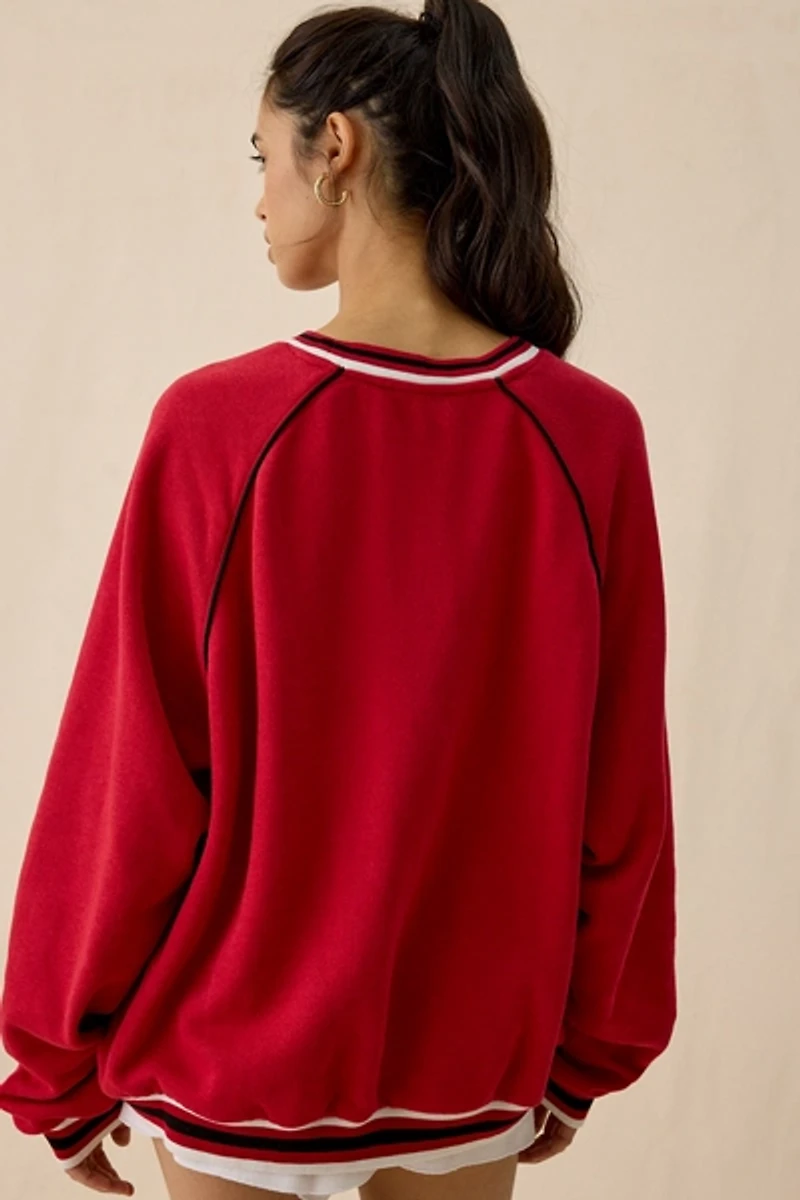 Boys Lie Kara Good Sport Embroidered Graphic Crewneck Pullover