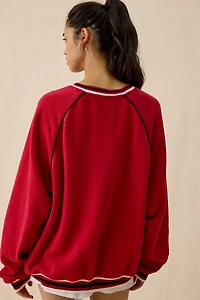 Boys Lie Kara Good Sport Embroidered Graphic Crewneck Pullover
