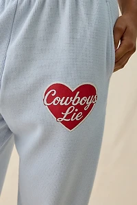 Boys Lie Kimmy Cowboys Graphic Thermal Jogger Sweatpants